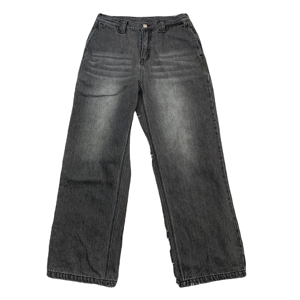 DENIMGUYS Custom Men's Vintage Wash Denim Streetwear Wide Leg Loose Men Jeans