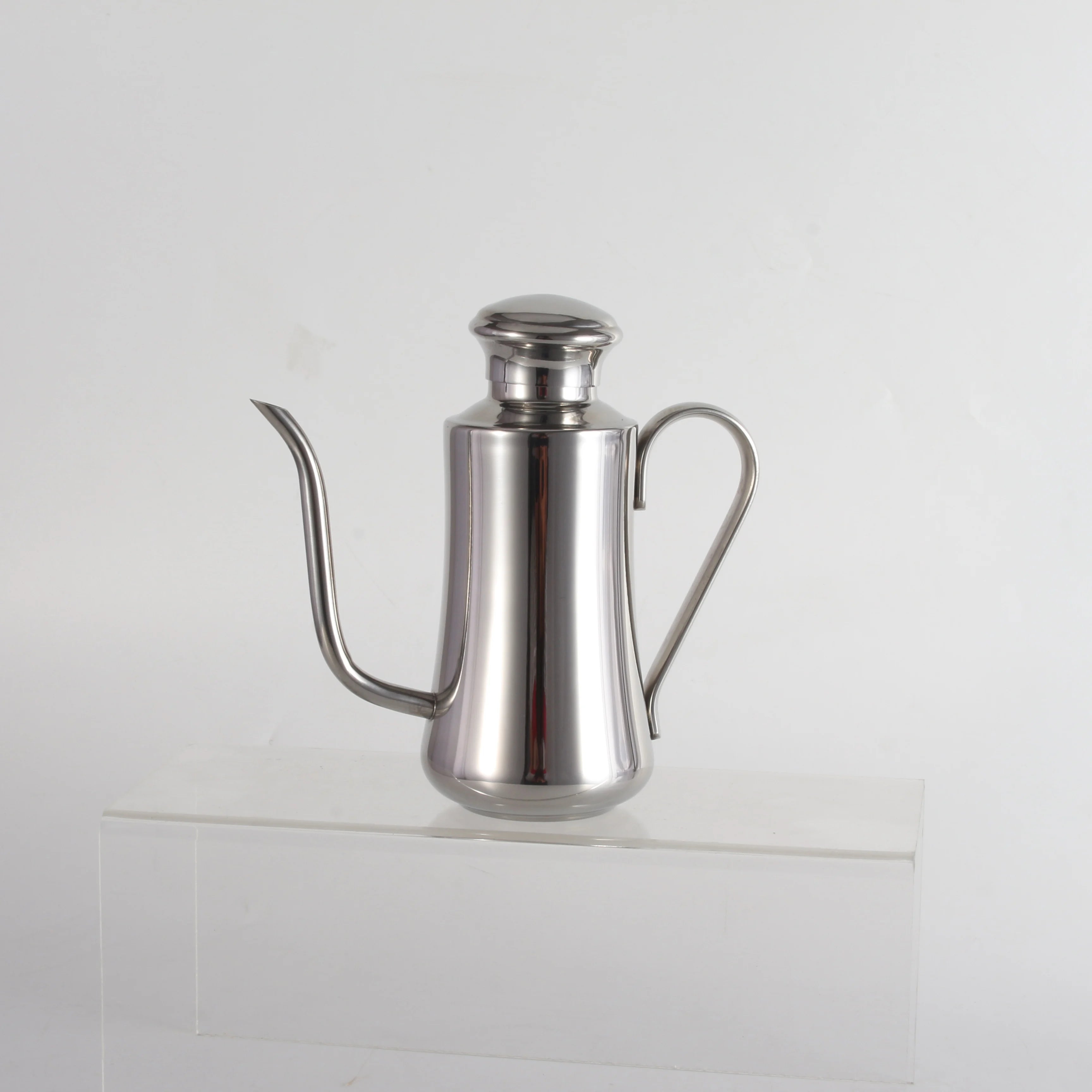 RTS China Made 350ml Stainless Steel Eco-Friendly Kitchen Oil Dispenser Custom Logo Olive Oil Pot Oilcan for Home Hotel