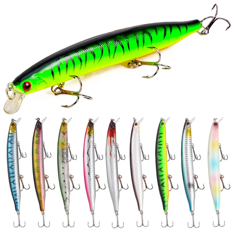 Outdoor Fishing Tackle Luya Lures 19.1g/13.5cm Sinking Fishing Lures Far Throwing Minnow Lures