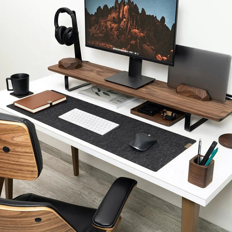 2022 New Arrivals Customizable Durable Comfortable Felt and Cork Desk Mat Office Desk Accessories Wool Felt Desk Pad