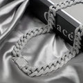 Sliver925 Moissanite Hip Hop Jewelry 15mm Miami Ice Out Moissanite Cuban Chain Fashion Jewelry