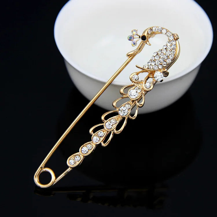 Joyas Fashion Jewelry Zinc Alloy Metal Rhinestone Luxury Customized Brooches Pins for Women