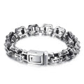 KALEN Mens 180/200/220mm Causal Worn Effect Stainless Steel Link Bracelet