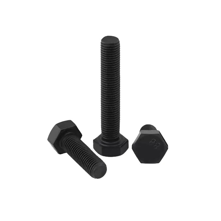 High Strength Black Carbon Steel Full Thread External Hexagon Head Screw M8 M10 M12 Outside Hex Head Bolt