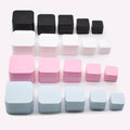 10ml 15ml 20ml 30ml 50ml 80ml 100ml Matte White Black pink Blue square Double Wall PP Jar Frosted Plastic Cream Jar