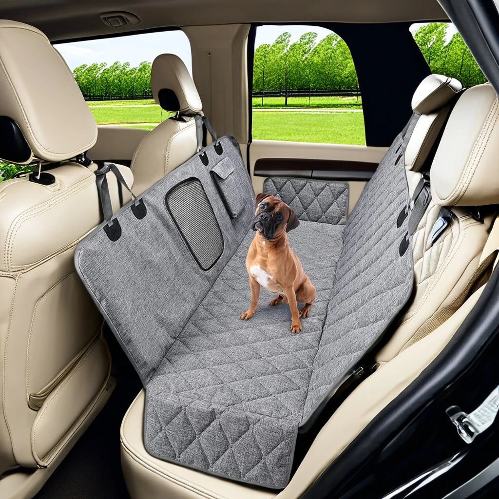Waterproof Solid Pattern Oxford Pet Car Seat Cover for Protecting Your Car Cat Friendly Travel Cover