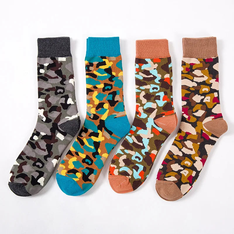 Wholesale Camouflage Women Cotton Socks Couples Crew Socks