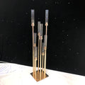 Zhuoyun 8 10 Arms Table Centerpiece Acrylic Gold Candelabra for Wedding Decoration