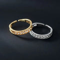 Unique Design 925 Sterling Silver CZ Pave Hollow Diamond Finger Ring S925 Jewelry Women J9133