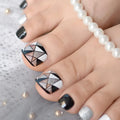 Press on Toe Nail Shiny Fashionable Gorgeous Multiple Designs Available Personal DIY French Acrylic Toenails