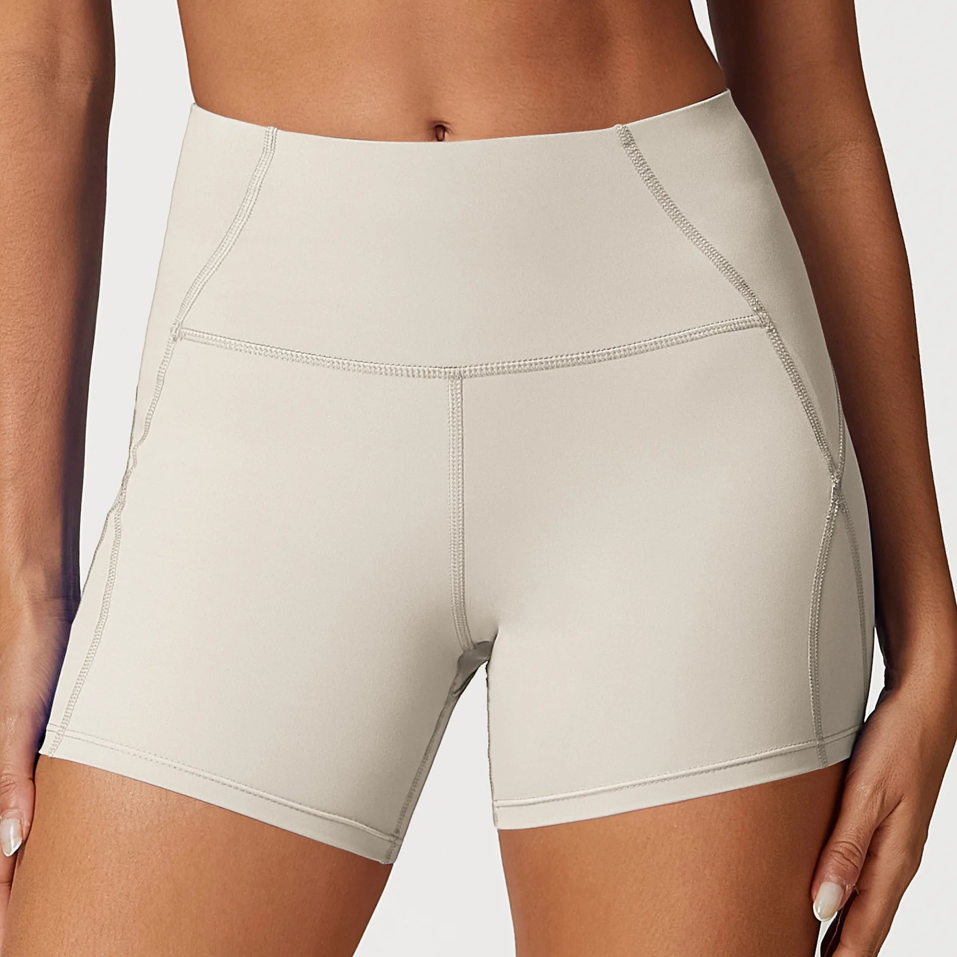 Women's High Waist Breathable Gym Shorts XS Size Wholesale Fitness Solid Yoga Shorts for Summer Running Workout and Yoga