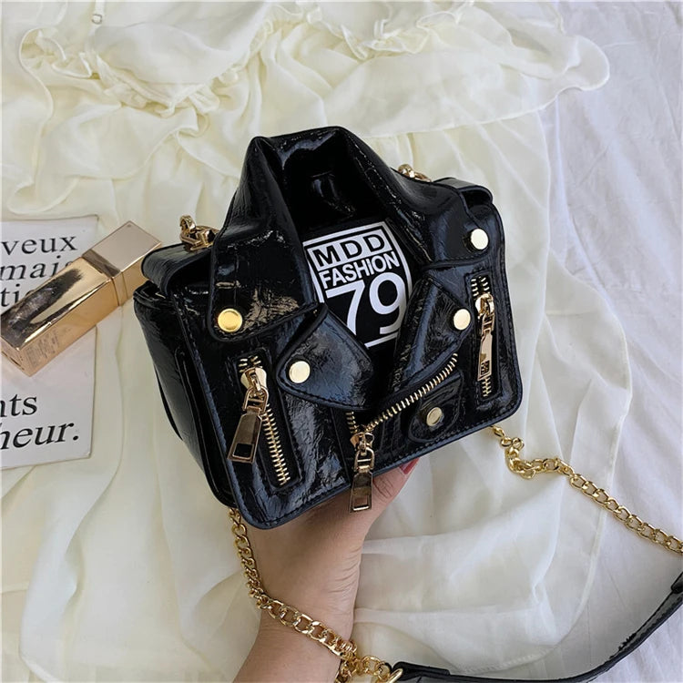 Luxury Women's Designer Famous Brand Handbag Shoulder Bag Fashionable Leather Jacket for Ladies