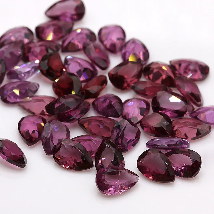 Cheap Price Pear Cut Natural Purple Garnet Gemstone Using for Jewelry DIY Making