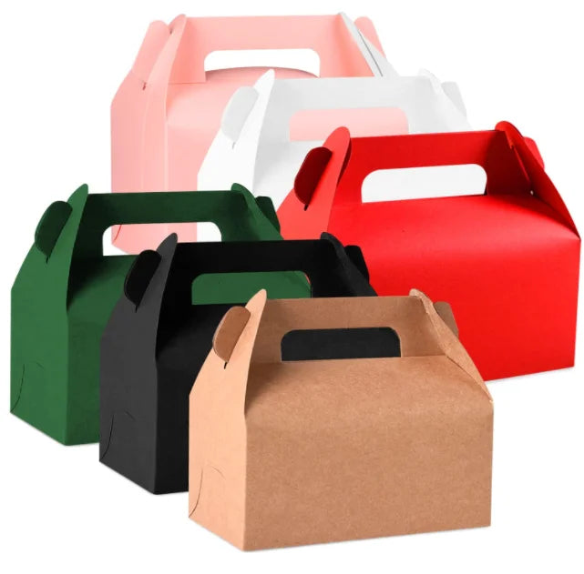 25pcs Kraft Brown Take Out Boxes Disposable Snack Containers Fried Chicken French Fry Box Holders Paper Snack Holders