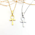 Chapado En Oro 14k Jewelry Supplies African Jewelry Ankh Stainless Steel Cross Necklace Gift