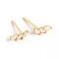 Popular Simple Fashion Micro Diamond Tiny Earrings 925 Sterling Silver Mini Stud Earrings for Women