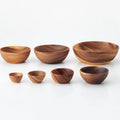 Wholesale Hot New Customizable Size Eco-Friendly Natural Acacia Wooden Salad Mixing Bowl for Fruit Vegetables Salad