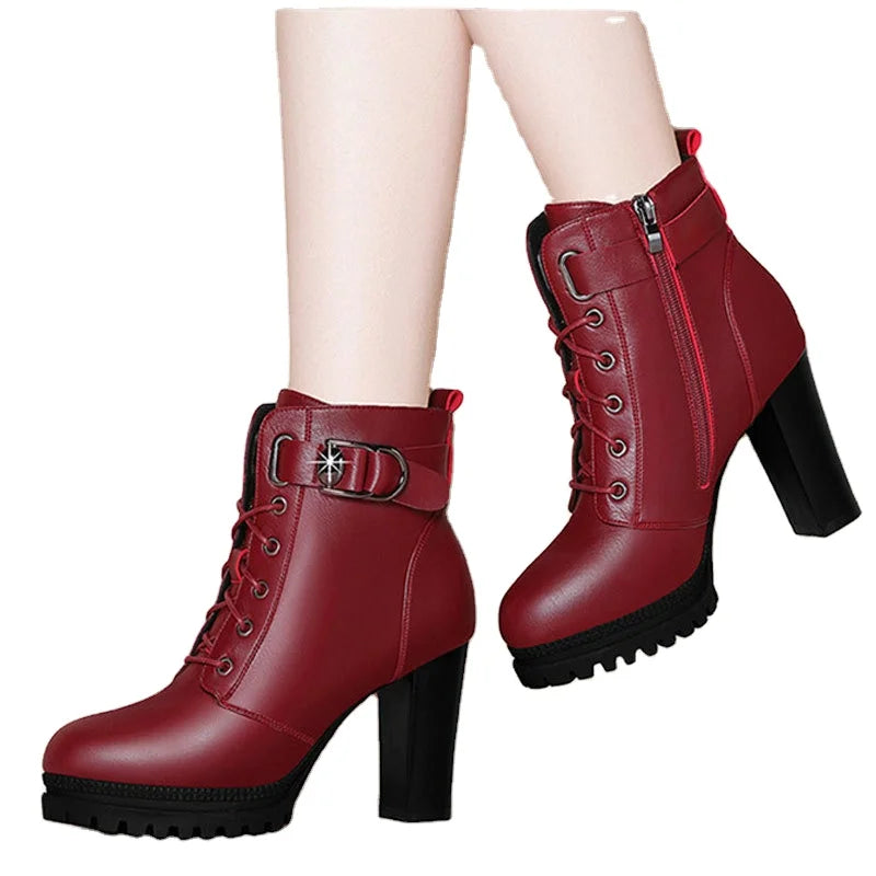 2026 9cm Heel Height New Winter Fashion Wool Short Women Customized Boots Shoes