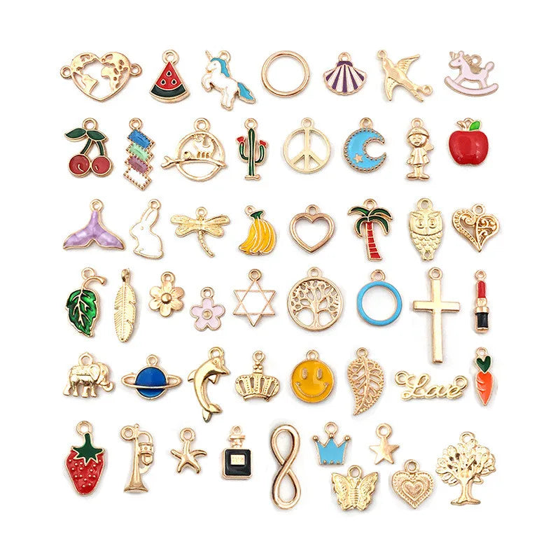 Hot Sale Gold Drop Oil PendantsDiy Handcrafted AccessoriesUse for Earrings Bracelets Necklaces and Alloy Pendants
