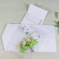 Fancy Tri-fold Hardcover Invitation Custom Gold Foil LOGO Clear Acrylic Wedding Invite with RSVP Card