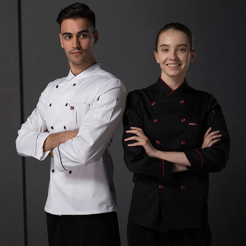 Cook Chef Uniform Hotel Restaurant Women Chef Jacket Classical Design Long Sleeve Chef Coat Clothing Unisex