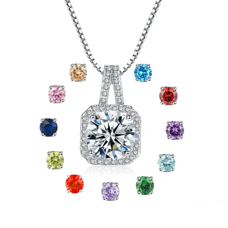 DDC31 High Quality Zirconia Fashion Pendant for Necklace Jewelry Gift 925 Sterling Silver Birthstones Pendant Charms for Women