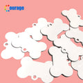 Simple Double Sided Sublimation Aluminum Dog Tags White Coated Sublimation Blank for Dog Tag