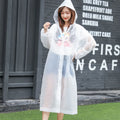 Women Men Reusable Raincoats Emergency Poncho with Hood and Drawstring Long EVA Rain Coat Poncho for Adult