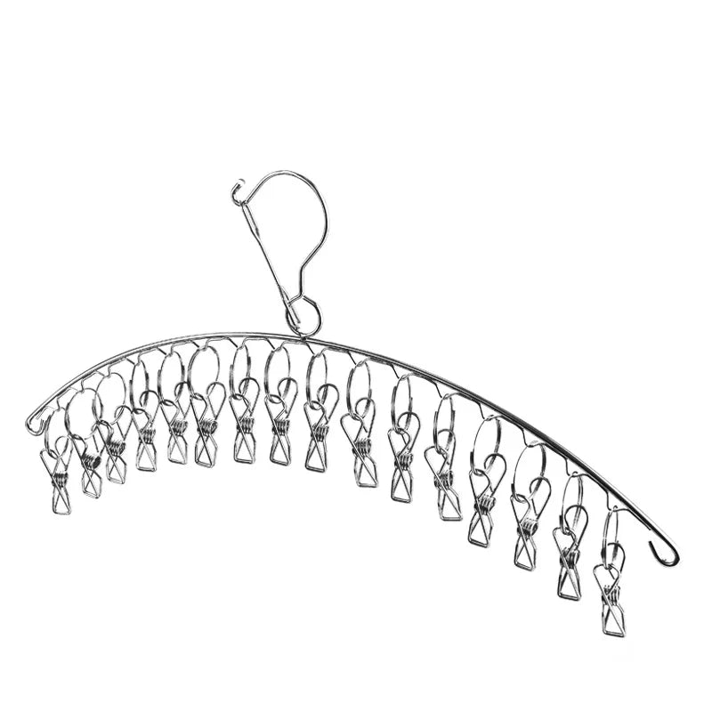 Hanging Underwear Socks Panties Clothes Peg Hanger and Stainless Steel Sock Hanger with Clothes Peg Coat Rack with Peg