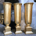 Large Floor Antique Vases LG20180830-12 Hot Sale Fiber Glass Gold Vase Stand  Large Decorative Gold Table Top Vases