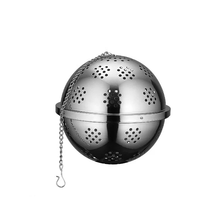 Hot Selling 304 Stainless Steel  Kitchen Tool  Cooking Seasoning Box Tea Hourglass Filter Soup Brine Spice Ball