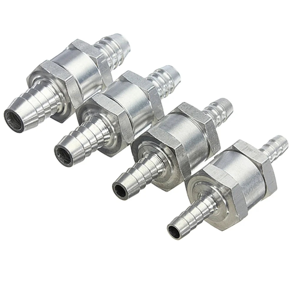 Aluminum One-Way Non Return Check Valve 6-16mm Stepped Pagoda Fitting Universal for AutomotiveMarineMotorcycle Fuel Systems