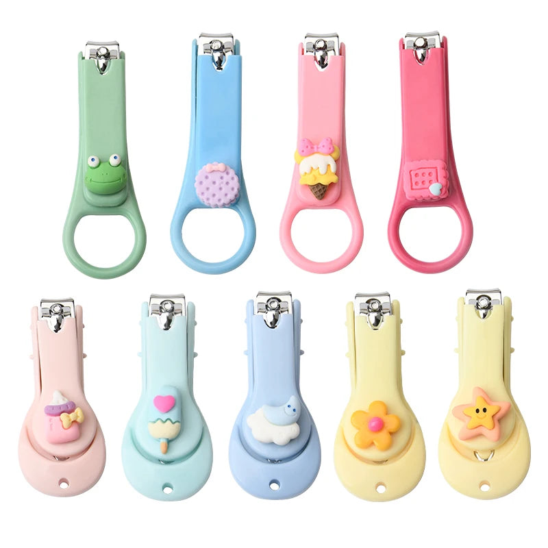 Stainless Steel  Creative Cartoon Nail Clippers with Patterns  Nail Care Tool Anti Splash Nail Clippers for Manicure Pedicure