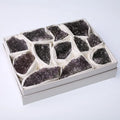 Hongzhuo Natural Crystal Amethyst Cluster Box Raw Rough Specimen Fengshui Healing Folk Crafts Stones