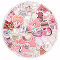 50pcs Hot Lovely VSCO pink Series Stickers Packs for Motorcycle Suitcase Guitar Notebook Wholesale Pvc