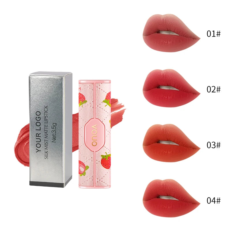 4 Type Long-Lasting Smooth Vegan Lipstick OEM ODM Cosmetics Waterproof Matte Lipstick Lipstick Manufacturers