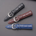 LAIHE Custom 20mm 22mm Classical Cow Leather Watchband Watch Strap Adjusterment Crocodile Print Leather Watch Band
