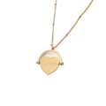 Sanlan Jewelry 18k Gold Plated Keep Going Heart Pendant Rolling-over Necklace Stainless Steel Jewelry Wholesale
