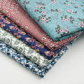 Small Flower Custom Printed Organic Woven Dobby Poplin 100% Pure Cotton Fabric for Girls & Boys Dresses-MOQ 5m