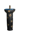 New Jingdezhen hand painting high temperature ceramic pedestal basin for toilet and garden