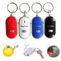 Wholesale Custom Cheap Led Light Torch Sound Control Smart tracker Wireless Anti Lost Whistle Alarm Key Finder Locator Keychain