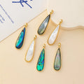 Diy Jewelry Accessories Abalone Shellfish White Black Water Drop Teardrop Rainbow Abalone Shell Pendant