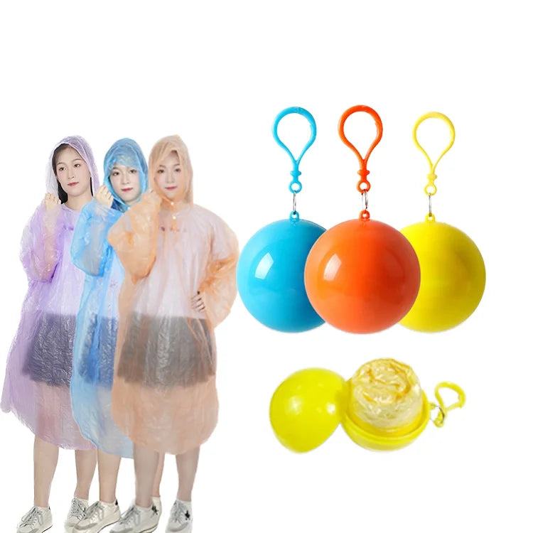 Promotional Disposable Long Waterproof Poncho Portable Colorful Hoodie Raincoat for Men/Women for Outdoor Activities Like Hiking