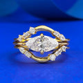 Luxury 925 Sterling Silver Ring with High Carbon Diamond Marquise-cut 6*12mm Zircon