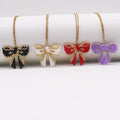 New Fashion Cute Bow MIYUKI Glass Rice Bead Butterfly Stainless Steel Necklace