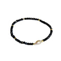 Wholesale Natural Stretch Freshwater Pearl Gemstone Healing Bead Bangles Glass Fashion Jewelry for Women Crystal Bead Bracelet