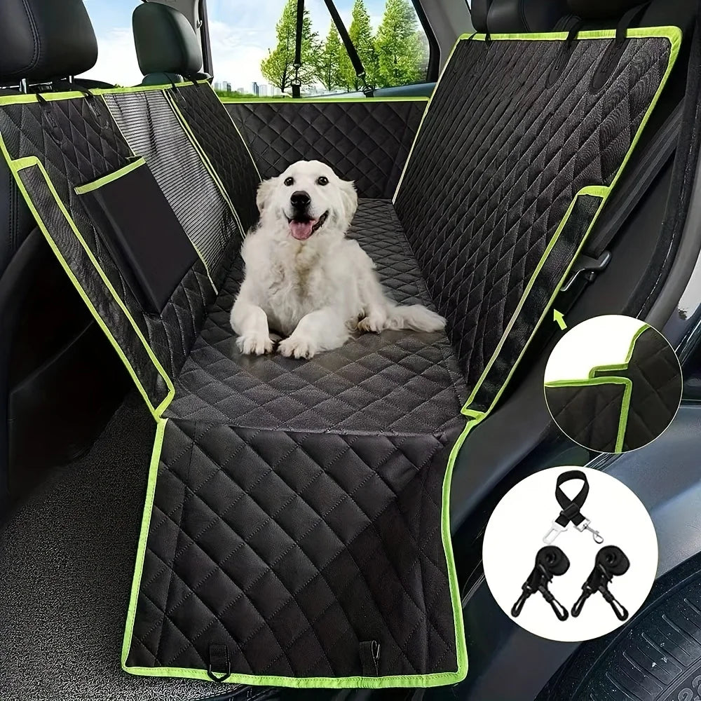 DOULEFLY 003SHY 4-in-1 100% Waterproof Scratchproof Durable Non-Slip Solid Dog Car Seat Cover Oxford Material Big Mesh Window