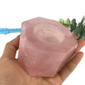 DIY Chinese Factory Healing Crystals Rose Quartz Candle Holder Stones Crystal