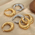Vintage Minimalist Geometric Waterproof Chunky Large Huggie Earrings Stainless Steel Gold Plated U-shaped Hoop Earrings Jewlery
