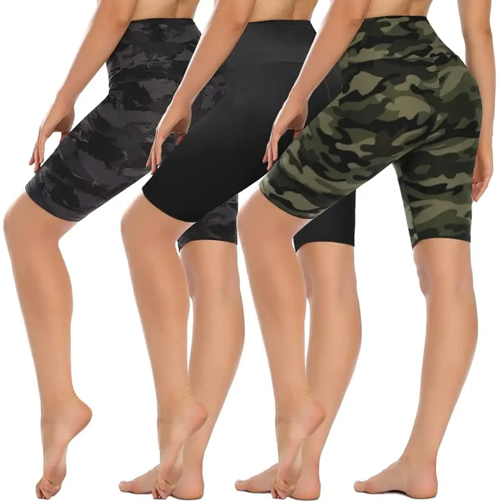 Buttery Soft Spandex Shorts for Women High Waist Stretchy Yoga Biker Shorts Custom Logo Pattern for Running Cycling Girls'